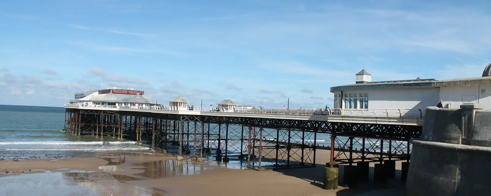 Cromer Pier and its pavilion seen from the beach